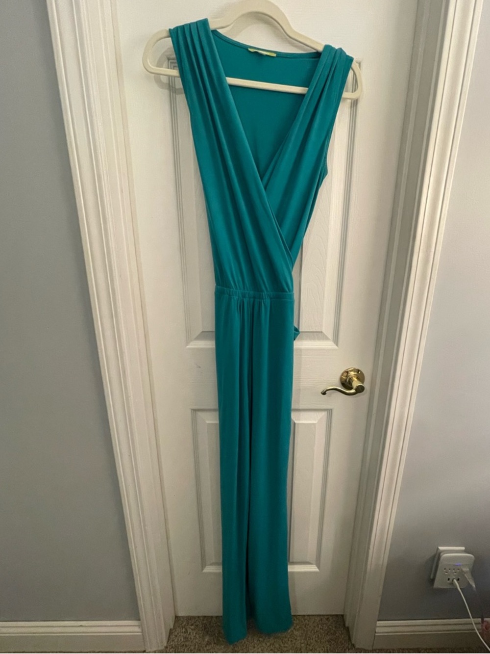 Gianni Bini Teal Sleeveless Jumpsuit